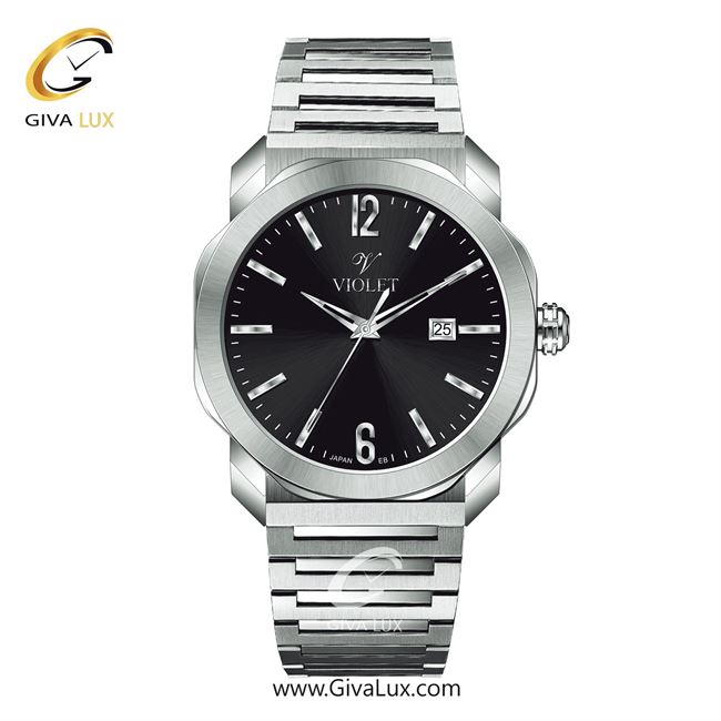 ساعت مچی اورجینال مردانه ویولت VIOLET نقره ای | نقره ای| مشکی| کد رفرنس 0627